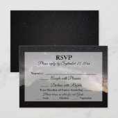 Mountain Stars Wedding RSVP Karte (Vorne/Hinten)