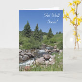 Mountain Stream bald wieder gut Karte (Gelbe Blume)