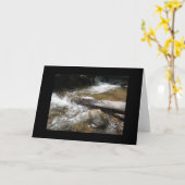 Mountain Stream Grußkarte Karte (Gelbe Blume)