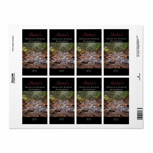 Mountain Stream Homebrew Label (Vorne)