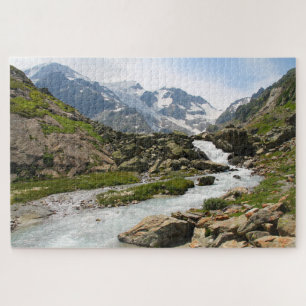 Mountain Stream Landschaftlich Landschaft Jigsaw P Puzzle
