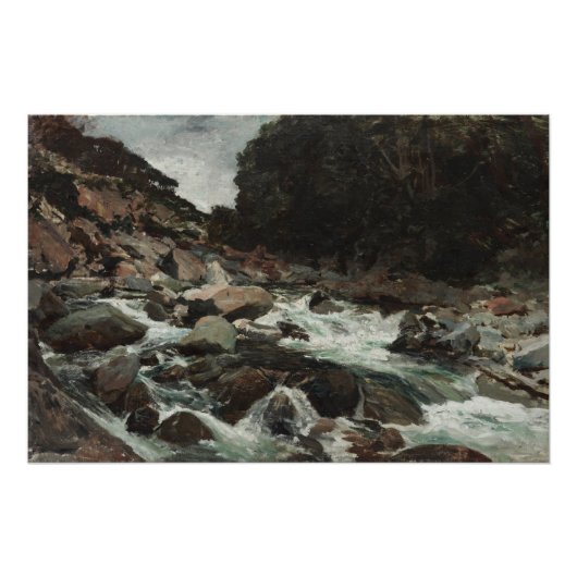 Mountain Stream, Otira Gorge (1893) Poster (Vorderseite)