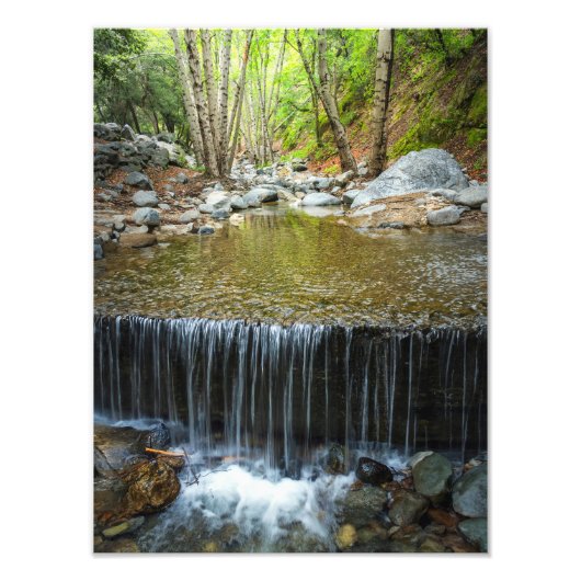 Mountain Stream Waterfall – Nature Landscape Print Fotodruck (Vorne)
