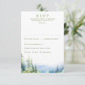 Mountain Summer Wedding RSVP Cards (Stehend Vorderseite)