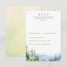 Mountain Summer Wedding RSVP Cards