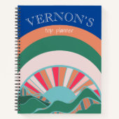 Mountain Sun Bright Travel Planner Notizblock (Vorderseite)