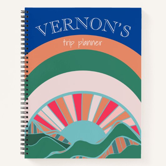 Mountain Sun Bright Travel Planner Notizblock (Vorderseite)