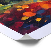 Mountain Sunrise Colorful Impressionistische Kunst Poster (Ecke)