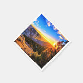Mountain Sunrise Foto Serviette (Ecke)