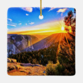 Mountain Sunrise Keramikornament (Rückseite)