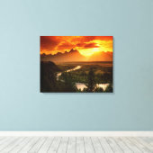 Mountain Sunrise Leinwanddruck (Insitu (Holzboden))