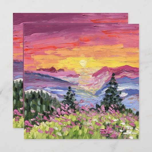 Mountain Sunrise mit Wildblumen (Vorne/Hinten)