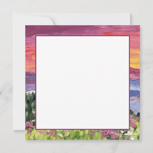 Mountain Sunrise mit Wildblumen (Rückseite)