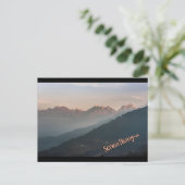 Mountain Sunrise Postcard Postkarte (Stehend Vorderseite)