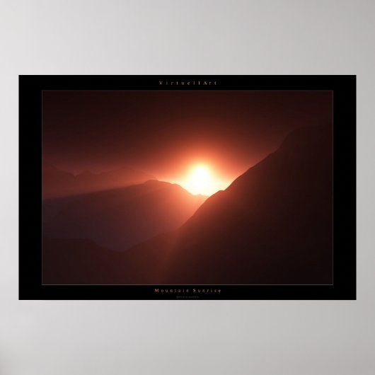 Mountain Sunrise Poster (Vorne)