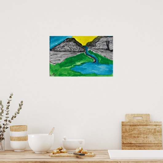 Mountain Sunrise Poster (Küche)