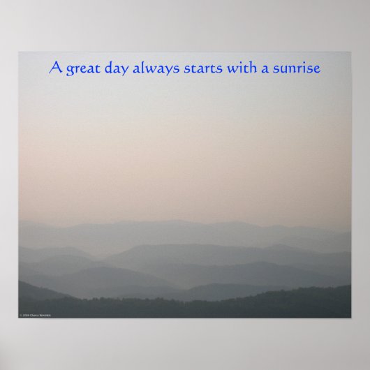 Mountain Sunrise Poster (Vorne)