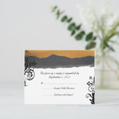 Mountain Sunrise Wedding RSVP (Stehend Vorderseite)