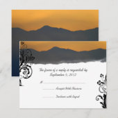 Mountain Sunrise Wedding RSVP Karte (Vorne/Hinten)