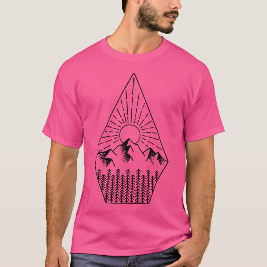 Mountain Sunset Active T-Shirt (Vorderseite)