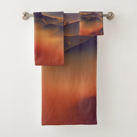 Mountain Sunset Badhandtuch Set (Insitu)