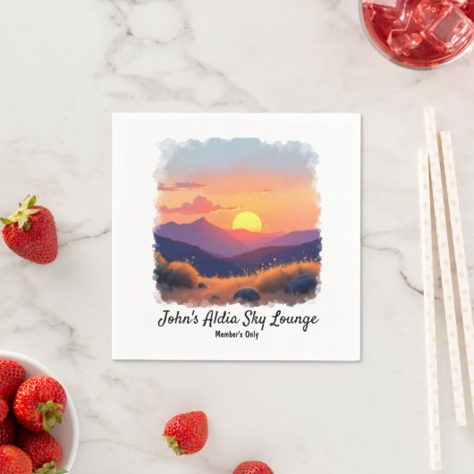 Mountain Sunset Cocktail Napkins Serviette (Beispiel)