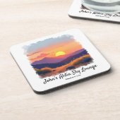 Mountain Sunset Drink Untersetzer (Linke Seite)