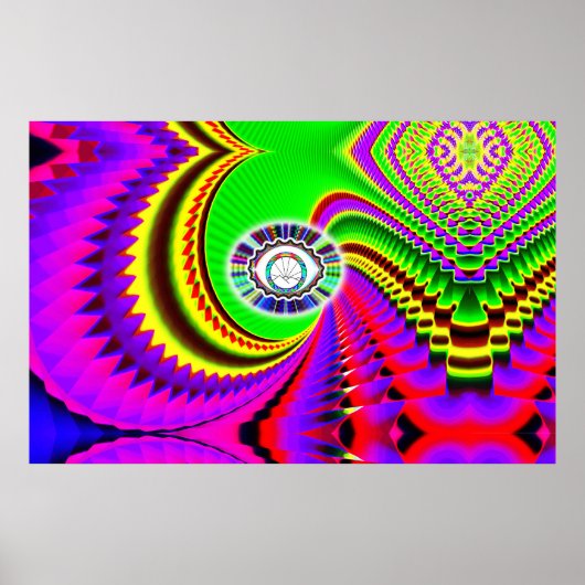 Mountain Sunset Eye (mit Worten) Poster (Vorne)