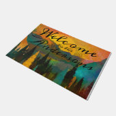 Mountain Sunset Fußmatte (Schrägansicht)