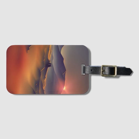 Mountain Sunset Gepäckanhänger (Vorderseite (Horizontal))