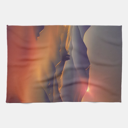 Mountain Sunset Geschirrtuch (Horizontal)