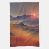 Mountain Sunset Geschirrtuch (Vertikal)