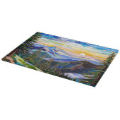 Mountain Sunset Glass Cutting Board Decor Schneidebrett (Ecke)