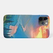 Mountain Sunset: Golden Valley Peace Art Case-Mate iPhone Hülle (Rückseite (Horizontal))