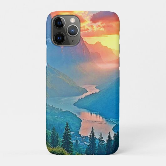 Mountain Sunset: Golden Valley Peace Art Case-Mate iPhone Hülle (Rückseite)