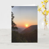 Mountain Sunset Grußkarte (innen leer) Karte (Gelbe Blume)