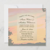 Mountain Sunset Hochzeit Einladung (Vorderseite)