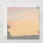 Mountain Sunset Hochzeit Einladung (Rückseite)