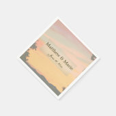Mountain Sunset Hochzeit Serviette (Ecke)