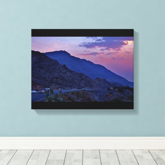 Mountain Sunset Leinwanddruck (Insitu (Holzboden))