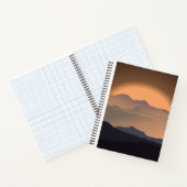 Mountain Sunset Minimalistisch Notebook Notizblock (Innenseite)