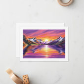 Mountain Sunset Mitteilungskarte (Vorderseite/Rückseite Beispiel)