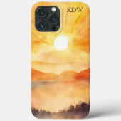 Mountain Sunset Monogram Case-Mate iPhone Hülle (Rückseite)