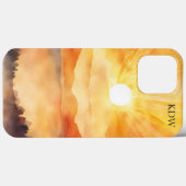 Mountain Sunset Monogram Case-Mate iPhone Hülle (Rückseite (Horizontal))