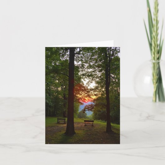 mountain sunset notecard (blank inside) karte (Vorderseite)