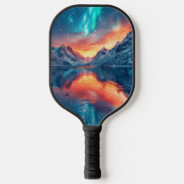 Mountain Sunset on Lake - Individuelle Name Pickleball Schläger