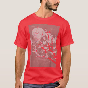 Mountain Sunset Pink Blume Japan Sakura Cherry Bl T-Shirt