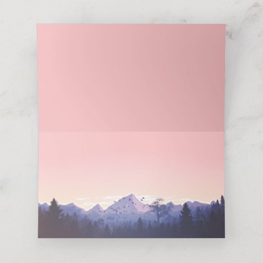 Mountain Sunset Platzkarte (Innenseite Aufgefaltet)