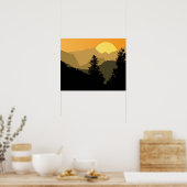 Mountain Sunset Poster (Küche)