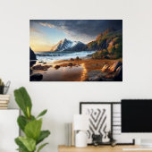 Mountain Sunset Poster (Heimbüro)